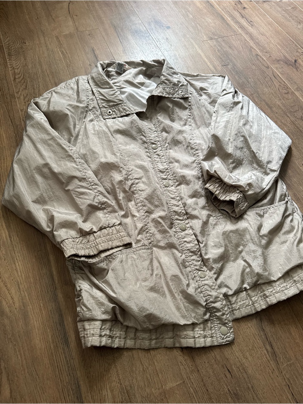 Vintage Haband Metallic Neutral Lightweight Transitional Jacket Medium
